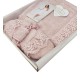SET 4 PEZZI PAREO PANTOFOLE FASCIA VALENTINA HELEN MALVA