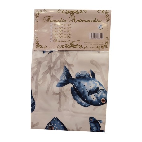 TOVAGLIA ANTIMACCHIA PESCI BLU PEZZOLI