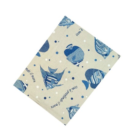 TOVAGLIA MISTO COTONE MIROS MARE BLU PEZZOLI