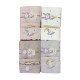 SET SPUGNA RICAMATO ASCIUGAMANO + OSPITE LAVANDA MARGHERITE PEZZOLI