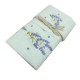 SET SPUGNA RICAMATO ASCIUGAMANO + OSPITE LAVANDA MARGHERITE PEZZOLI