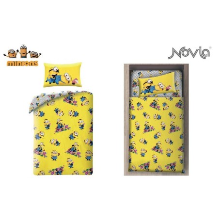 COMPLETO LENZUOLA COTONE MINIONS NOVIA
