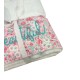 SET SPUGNA 1+1 POCHETTE E BAULETTO COTONE RICAMATO BEAUTIFUL FIORI CRISTINA CIONI