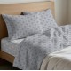 COMPLETO LENZUOLA COTONE CATENA QUADRIFOGLIO GRIGIO