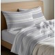 COMPLETO LENZUOLA COTONE RIGA QUADRIFOGLIO GRIGIO