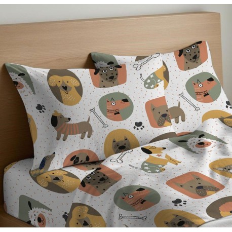 COPPIA FEDERE CUSCINO CANI QUADRIFOGLIO