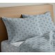 COPPIA FEDERE CUSCINO COTONE CATENA QUADRIFOGLIO