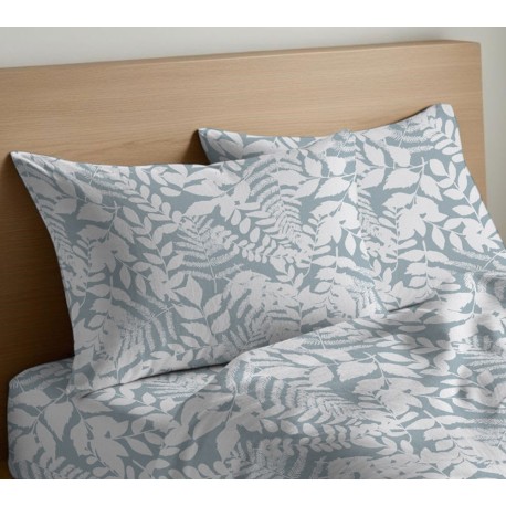 COPPIA FEDERE CUSCINO COTONE NATURA QUADRIFOGLIO
