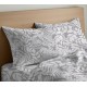 COPPIA FEDERE CUSCINO COTONE NATURA QUADRIFOGLIO