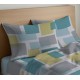 COPPIA FEDERE CUSCINO COTONE SQUARE QUADRIFOGLIO