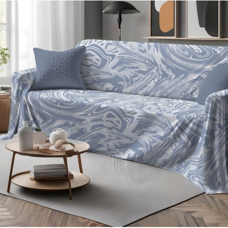 COPRITUTTO TELO ARREDO COTONE SPLASH QUADRIFOGLIO