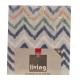 COMPLETO LENZUOLA COTONE ZIGZAG LIVING IMBERTI AZZURRO
