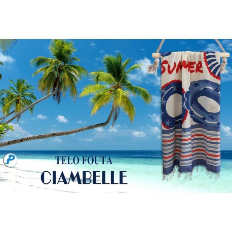 TELO MARE PAREO FOUTA 100X200CM CIAMBELLE PEZZOLI