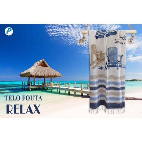 TELO MARE PAREO FOUTA 100X200CM RELAX PEZZOLI