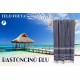 TELO MARE PAREO FOUTA 100X200CM BASTONCINO BLU PEZZOLI