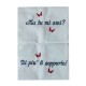 COPPIA FEDERE CUSCINO COTONE RICAMATA MA TU MI AMI? PEZZOLI