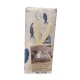 COMPLETO LENZUOLA MATRIMONIALE PERCALLE COTONE PESCI BLU PEZZOLI