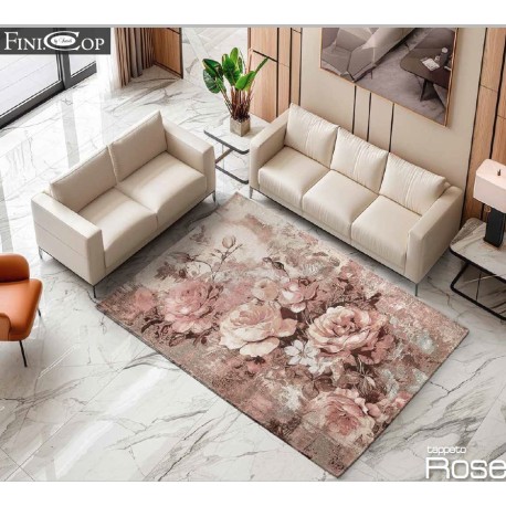 TAPPETO JACQUARD ROSE SUARDI