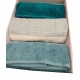 SET 3 ASCIUGAMANO + 3 OSPITE SPUGNA JACQUARD GIANO GABEL