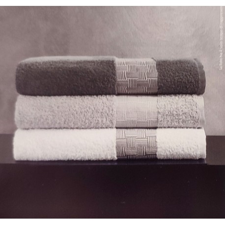 SET 3 ASCIUGAMANO + 3 OSPITE SPUGNA JACQUARD IPERIONE GABEL