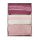 SET 3 ASCIUGAMANO + 3 OSPITE SPUGNA JACQUARD TITANO GABEL
