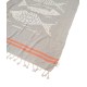 TELO MARE PAREO 90X170CM JACQUARD DOUBLE FACE FRANGE NEMO LINEA ORO