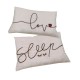 COPPIA FEDERE CUSCINO COTONE LOVE SLEEP MIAMI GIT