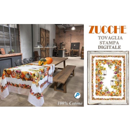 TOVAGLIA COTONE DIGITALE ZUCCHE PEZZOLI