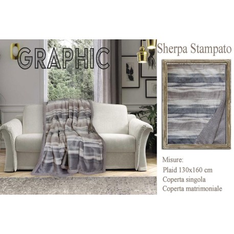 PLAID PILE STAMPATO AGNELLATO GRAPHIC PEZZOLI