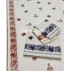 2 PEZZI BLU E RUGGINE TOVAGLIA COTONE LA ROMAGNOLA HOME SWEET HOME
