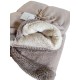 PLAID PILE EFFETTO LANA COTTA 3D AGNELLATO WALD RENNE ALBERI GIT
