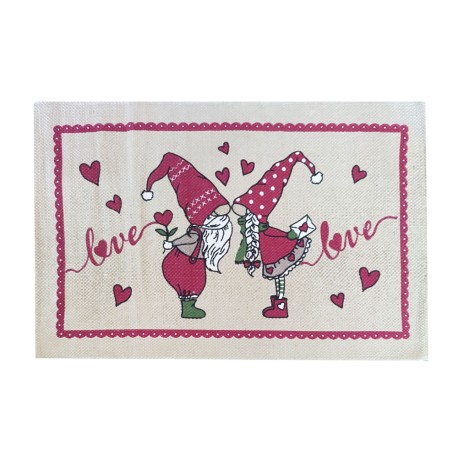 TAPPETO CUCINA COTONE CANVAS ANTISCIVOLO ELFI LOVE PEZZOLI