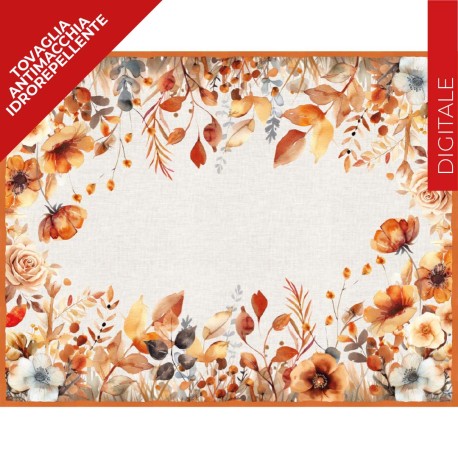 TOVAGLIA ANTIMACCHIA DIGITALE KIKI FANCY FIORI AUTUNNO SGHOME