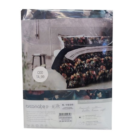 PARURE COPRIPIUMINO MATRIMONIALE DIGITALE PERCALLE TA99 TESSITURA DI ARCONATE