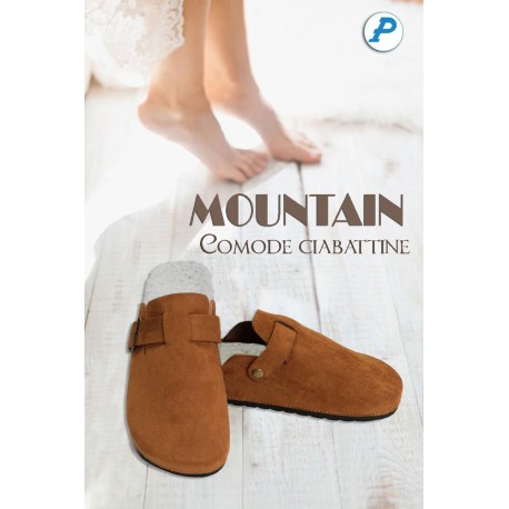 CIABATTE DONNA PILE CAMOSCIO 38-39-40 MOUNTAIN PEZZOLI