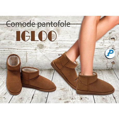 PANTOFOLE DONNA PILE CAMOSCIO 38 E 40 IGLOO PEZZOLI
