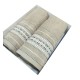 SET SPUGNA 3 PEZZI 1 ASCIUGAMANO + 1 OSPITE + 1 OSPITE JACQUARD ADUA BIANCALUNA