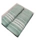 SET SPUGNA 3 PEZZI 1 ASCIUGAMANO + 1 OSPITE + 1 OSPITE JACQUARD ADUA BIANCALUNA