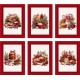 CONFEZIONE 6 PEZZI ASSORTITI STROFINACCI 55X80CM COTONE DIGITALE NATALE TIFFANY XMAS 1 VINGI