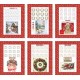 CONFEZIONE 6 PEZZI ASSORTITI STROFINACCI 55X80CM COTONE DIGITALE NATALE TIFFANY XMAS 7 VINGI