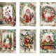 CONFEZIONE 6 PEZZI ASSORTITI STROFINACCI 55X80CM COTONE DIGITALE NATALE TIFFANY XMAS 8 VINGI