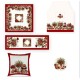 SET TOVAGLIA CENTRO RUNNER FODERA CUSCINO COTONE DIGITALE TIFFANY 03 XMAS VINGI