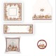 SET TOVAGLIA CENTRO RUNNER GREMBIULE FODERA CUSCINO COTONE DIGITALE TIFFANY 05 XMAS VINGI
