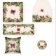 SET CENTRO RUNNER GREMBIULE FODERA CUSCINO COTONE DIGITALE TIFFANY 02 XMAS VINGI