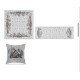 SET TOVAGLIA CENTRO RUNNER FODERA CUSCINO COTONE DIGITALE LUREX IRIS 4 VINGI