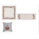 SET TOVAGLIA CENTRO RUNNER FODERA CUSCINO COTONE DIGITALE LUREX IRIS 2 VINGI