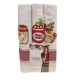 3 PEZZI STROFINACCI COTONE SPIGATO RICAMATO NATALE MERRY CHRISTMAS VINGI