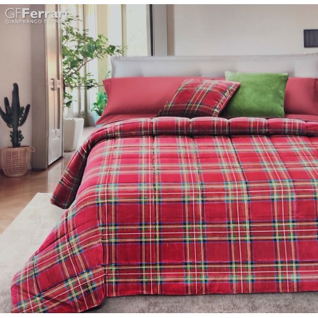 TRAPUNTA INVERNALE MATRIMONIALE MICROFIBRA TARTAN FERRARUCCIA 73 GF FERRARI