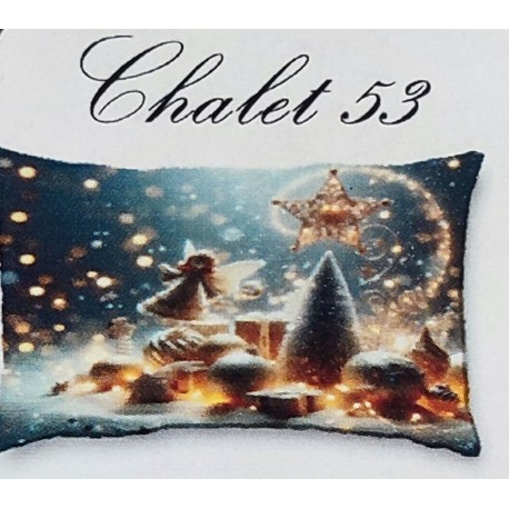 FEDERA CUSCINO COTONE DIGITALE NATALE CHALET 53 IMBERTI