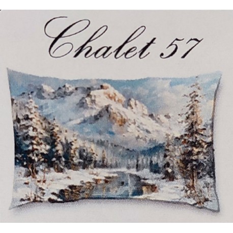FEDERA CUSCINO COTONE DIGITALE NATALE CHALET 57 IMBERTI
